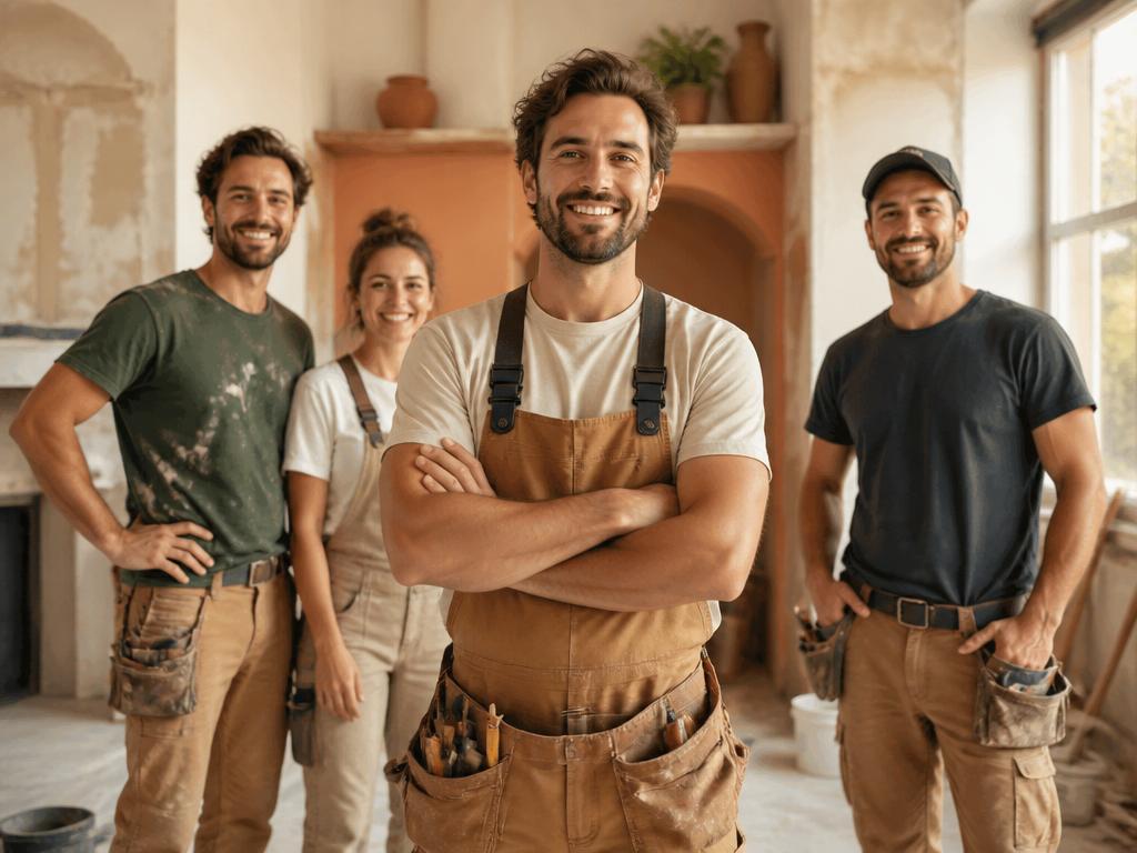 Equipo de profesionales de reformas del hogar